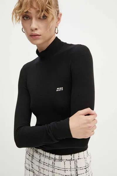Лонгслив из смесовой шерсти Miss Sixty, черный