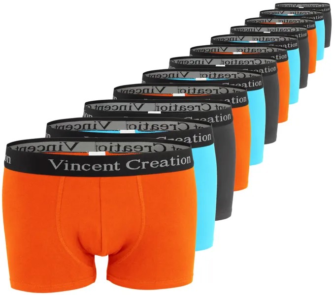 Боксеры Vincent Creation Boxershorts-Hipster 12 Stück, цвет orange/türkis/anthrazit