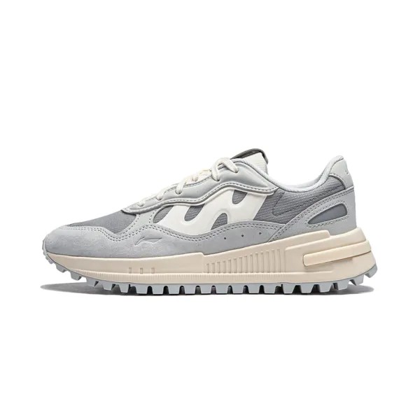 Кроссовки LINING ChengFeng Lifestyle Shoes Women's Low-top Droplet Grey/Moon Grey, серый