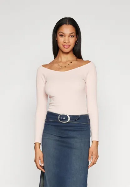 Футболка с длинным рукавом Onlcari Off Shoulder ONLY, цвет rose smoke