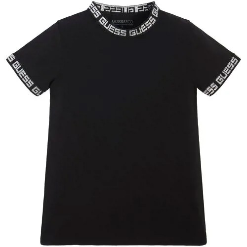 Футболка GUESS, хлопок, размер 128, черный