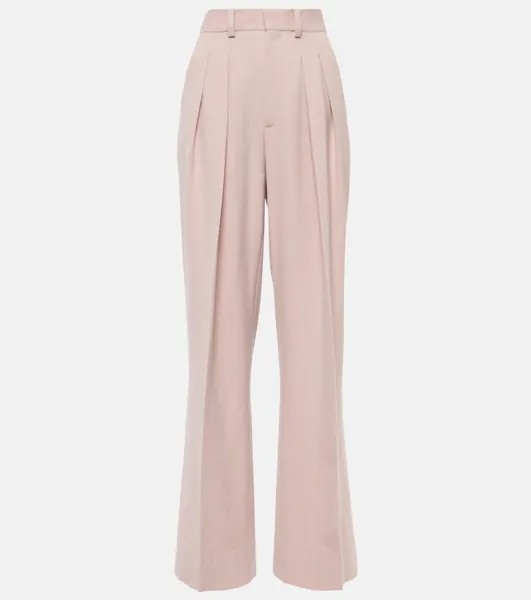 Широкие брюки с высокой посадкой Victoria Beckham, розовый
