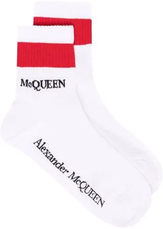 Alexander McQueen носки с контрастными полосками и логотипом