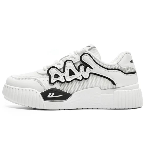 Кроссовки WARRIOR Skateboarding Shoes Women's Low-top, белый/черный
