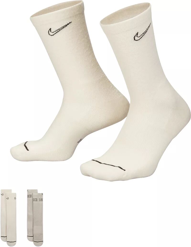 Носки для экипажа с мягкой подкладкой Nike Everyday Plus Undyed — 2 шт.