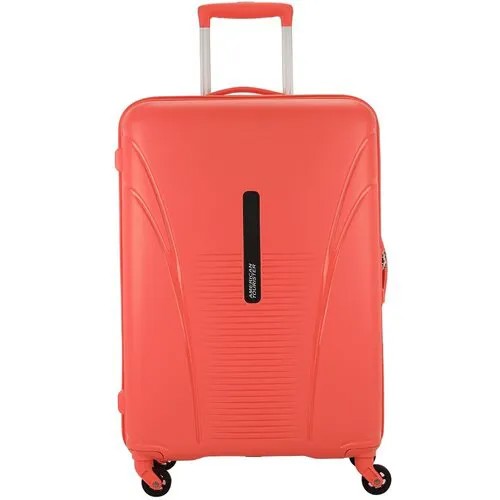 Чемодан American Tourister, размер L, красный, коралловый