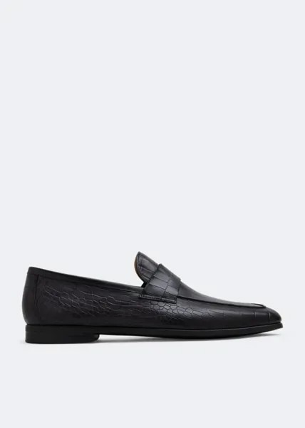 Лоферы MAGNANNI Leather loafers, серый