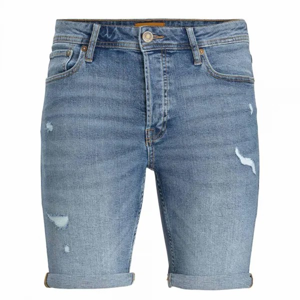 Мужские облегающие джинсовые шорты из эластичного хлопка с эффектом потертости JACK & JONES
