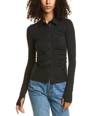 Женская рубашка Helmut Lang со рюшами, черная, Xs