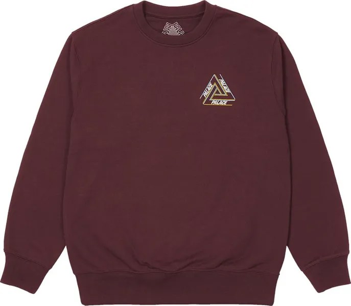 Толстовка Palace Basically A Tri-Ferg Crew 'Burgundy', красный