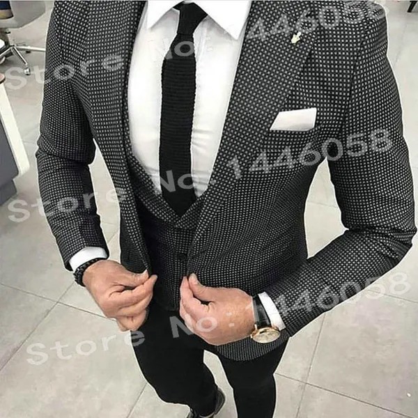 Костюм Mariage Homme из 3 предметов, повседневные мужские костюмы, бизнес 2018, облегающие шаферы-смокинги, свадебное платье для Женихи, мужские кост...
