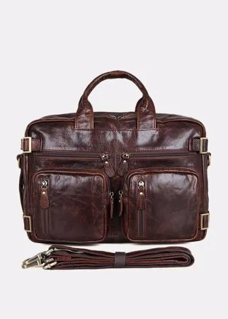 Мужчины Винтаж 14-дюймовые кожаные портфели для ноутбуков для мужчин Деловая сумка-мессенджер Сумка с металлической заст