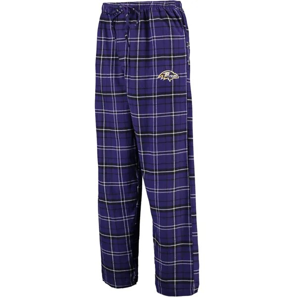 Мужские спортивные фиолетовые фланелевые пижамные штаны Baltimore Ravens Ultimate в клетку