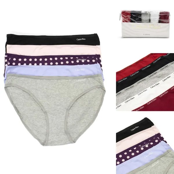 CALVIN KLEIN Panties 5 Pack Bikini Milticolor Multi-pack Женские трусики Новые