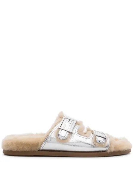 Шлепанцы Feel FENDI, серебристый