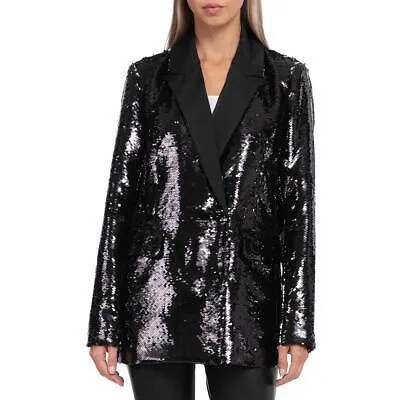 Bagatelle Женская черная вечерняя куртка-смокинг с блестками и воротником XS BHFO 5988