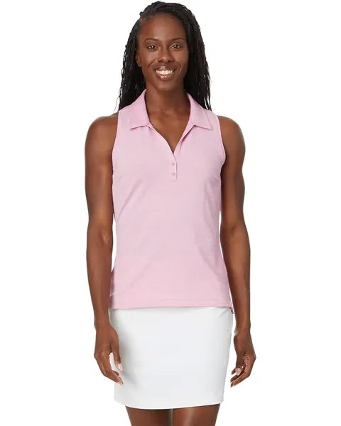 Поло TravisMathew Featherweight Active Sleeveless, цвет Heather Red Violet