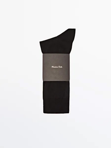 Носки из шотландской пряжи Massimo Dutti, черный