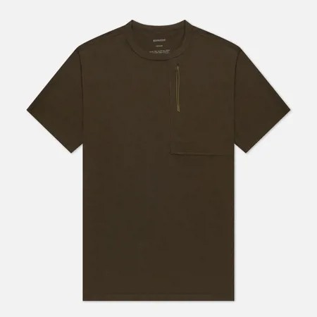 Мужская футболка maharishi Organic Travel Pocket, цвет оливковый, размер XL