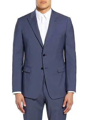 THEORY Мужской однобортный приталенный пиджак Chambers синего цвета, пиджак 40-х годов