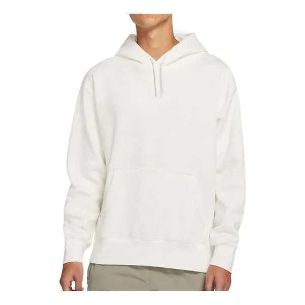 Толстовка Nike fleece hoodie 'White', белый