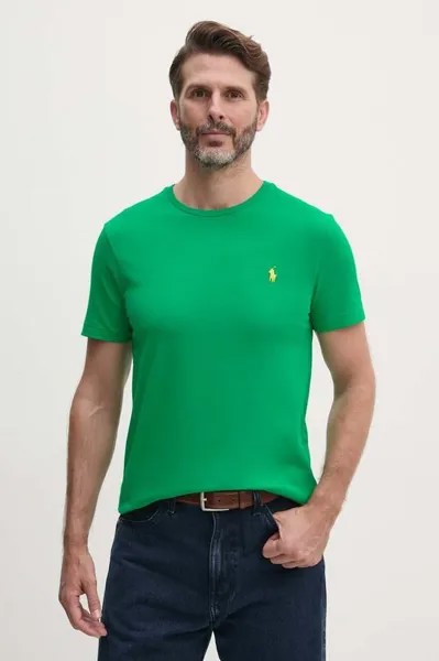 Хлопковая футболка Polo Ralph Lauren, зеленый