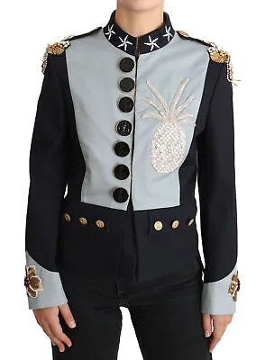 DOLCE - GABBANA Хлопковая куртка с синими пуговицами и кристаллами IT42/ US8/ M 8900 долларов США