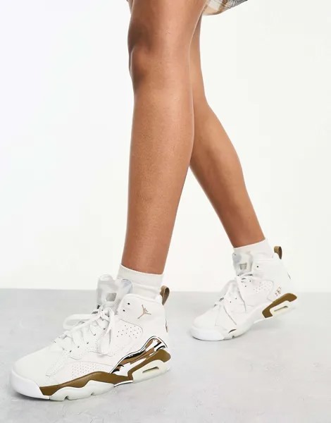 Бело-бежевые кроссовки Jordan 3 Peat