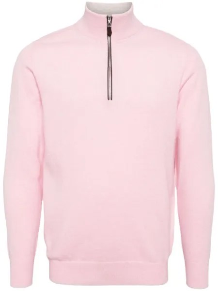 N.Peal кардиган Carnaby с воротником на молнии, розовый