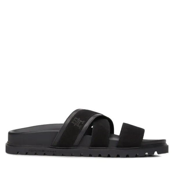 Шлепанцы Tommy Hilfiger Elevated Th Criss Suede Sandal FM0FM05065 Black BDS, черный