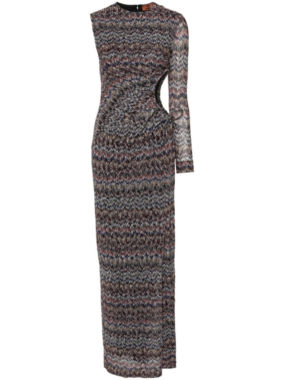 Длинное платье с вырезом Missoni, синий