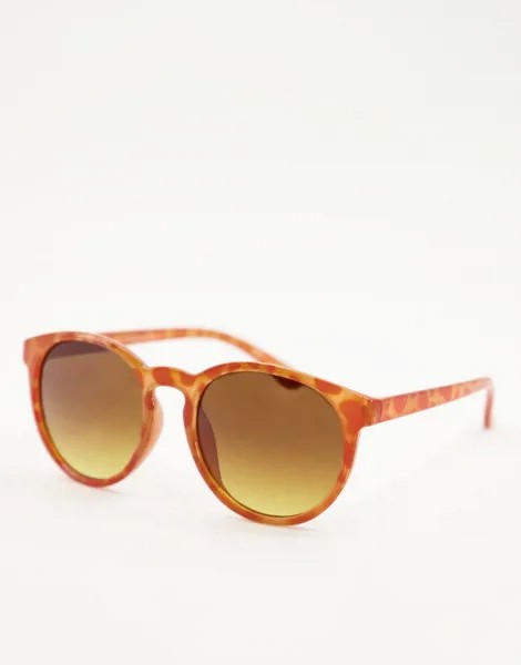 Оранжевые солнцезащитные очки в стиле преппи с черепаховой оправой Accessorize Pip-Оранжевый цвет