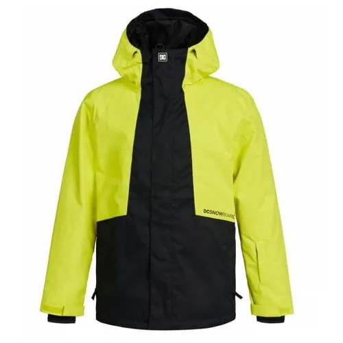 Куртка DC Shoes для сноубординга, карманы, регулируемый капюшон, пояс/ремень, внутренние карманы, размер XL, желтый