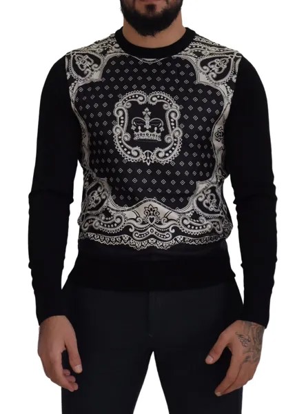 DOLCE - GABBANA Свитер, черная бандана, пуловер с круглым вырезом IT44/US34/XS Рекомендуемая розничная цена 1500 долларов США