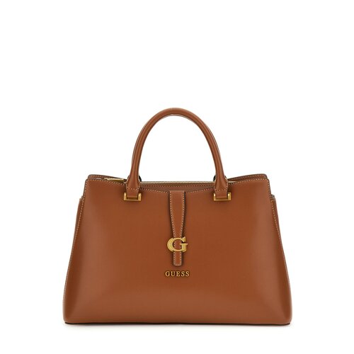 Сумка тоут GUESS, фактура гладкая, матовая, коричневый