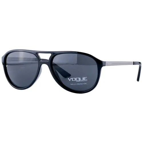 Солнцезащитные очки Vogue eyewear, авиаторы, оправа: металл, с защитой от УФ, черный