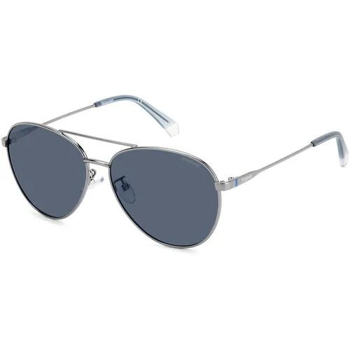 Солнцезащитные очки Polaroid, серый, серебряный