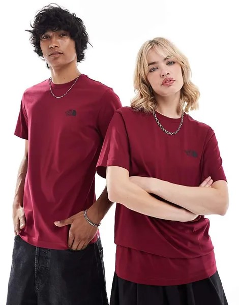 The North Face – Simple Dome – футболка цвета Burgunderrot с логотипом