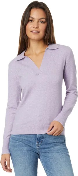 Свитер-поло Джексона Faherty, цвет Lilac Heather