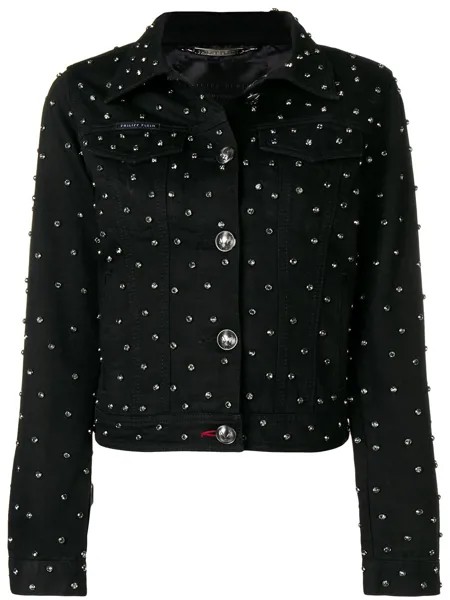 Philipp Plein джинсовая куртка с отделкой кристаллами