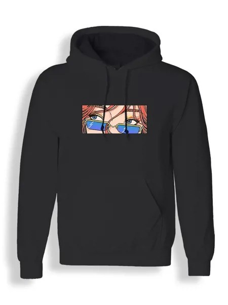 Худи унисекс СувенирShop Девушка/Аниме/Японский стиль 18 черное XL