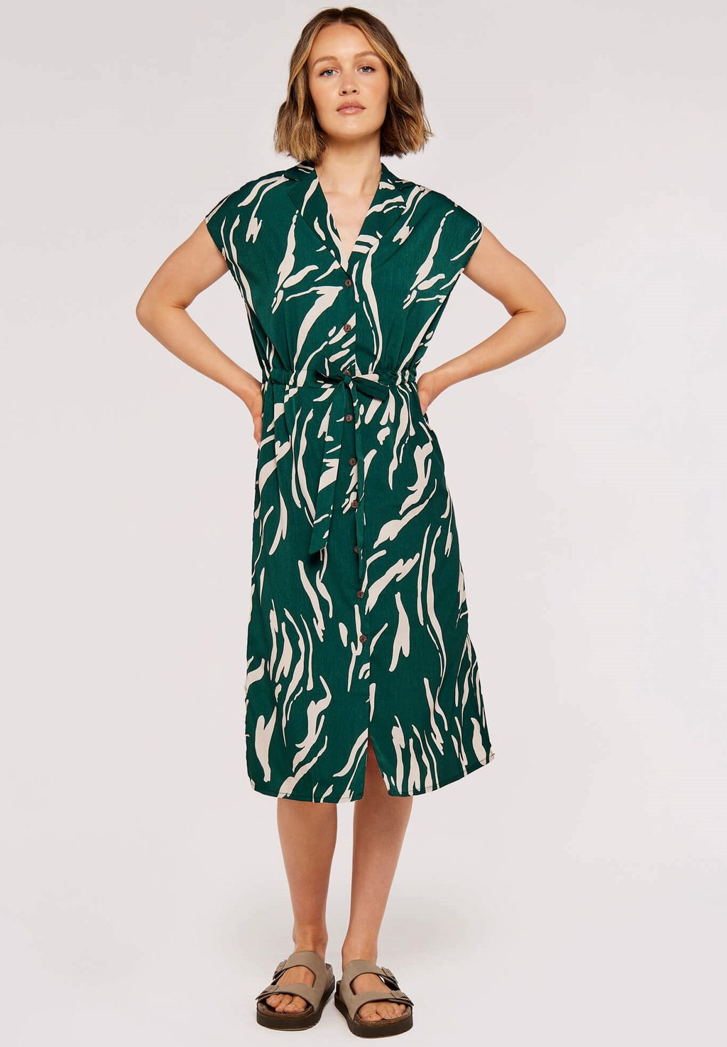 Платье-рубашка Swirl Apricot, зеленый
