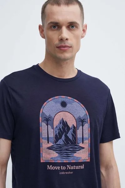 Спортивная футболка Merino Tech Lite Icebreaker, синий