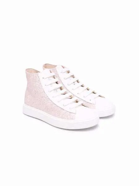 Florens contrast-panel high-top sneakers