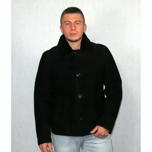 Дубленка Паршков Е.В., размер 48, черный