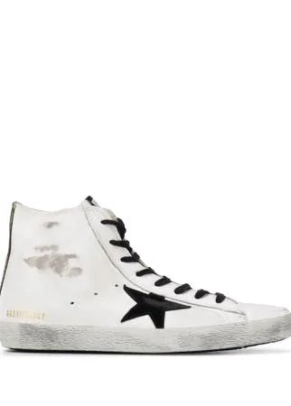 Golden Goose высокие кеды с эффектом потертости