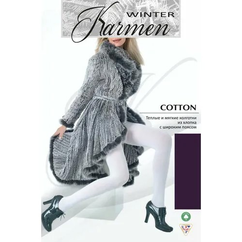 Колготки Karmen Cotton, 250 den, размер 4, фиолетовый