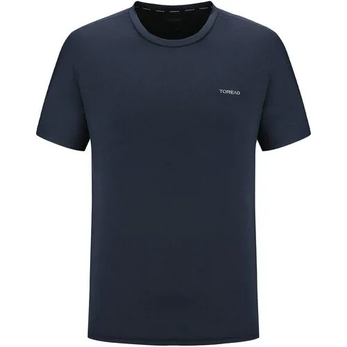 Беговая футболка TOREAD, силуэт прямой, влагоотводящий материал, размер S, синий