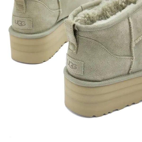 Ugg Ботинки Classic Ultra Mini на платформе, зеленый