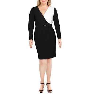Женское черно-белое коктейльное и вечернее платье Lauren Ralph Lauren Alexie 12 BHFO 3490